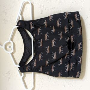 3/$20🌟 Victoria Sport Black The Player Racerback Cheetah Print Sports Bra Small
